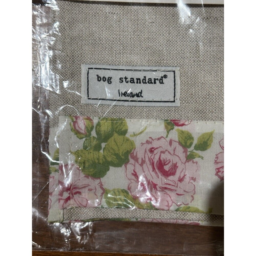 Vintage Linen Union Tea Towel 2005 Pink Floral Made In Ireland - Picture 2 of 7